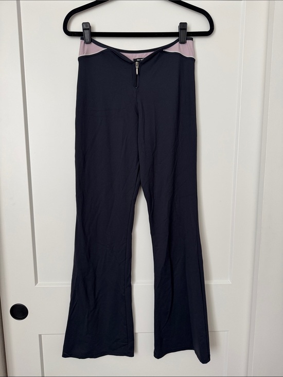 usa pro Pants - Y2K Low Rise Navy and Pink Flare Yoga Pants